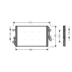 AC Condenser AVA QUALITY COOLING FT5246 OE Ref 46826682