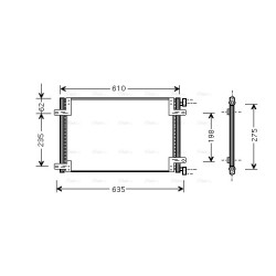 AVA AC Condenser AVA QUALITY COOLING FT5255 OE Ref 46803033