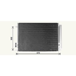 AVA AC Condenser AVA QUALITY COOLING FT5471D OE Ref 51953633