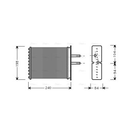 AVA Heater Matrix AVA QUALITY COOLING FT6193 OE Ref 5893932