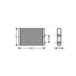 AVA Heater Matrix AVA QUALITY COOLING FT6325 OE Ref 9464420380