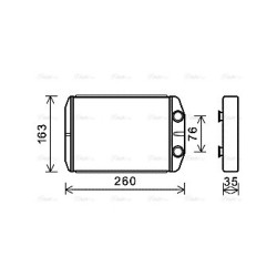 Heater Matrix AVA QUALITY COOLING FT6395 OE Ref 77364969