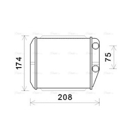 AVA Heater Matrix AVA QUALITY COOLING FT6416 OE Ref 77364283