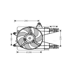 Radiator Fan AVA QUALITY COOLING FT7284 OE Ref 46541534
