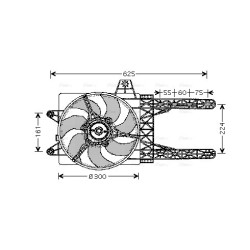 AVA Radiator Fan AVA QUALITY COOLING FT7285 OE Ref 7741201