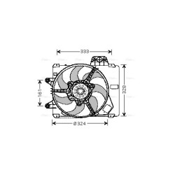 AVA Radiator Fan AVA QUALITY COOLING FT7286 OE Ref 7740875