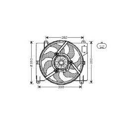 Radiator Fan AVA QUALITY COOLING FT7503 OE Ref 46559314