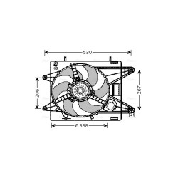Radiator Fan AVA QUALITY COOLING FT7510 OE Ref 46472598