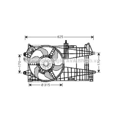 AVA Radiator Fan AVA QUALITY COOLING FT7523 OE Ref 51738360