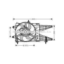 AVA Radiator Fan AVA QUALITY COOLING FT7536 OE Ref 51738689