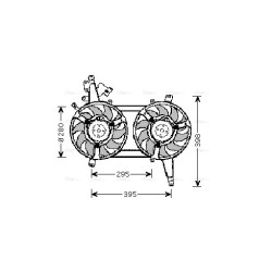 Radiator Fan AVA QUALITY COOLING FT7542 OE Ref 46535927