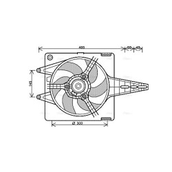 Radiator Fan AVA QUALITY COOLING FT7547 OE Ref 46514973