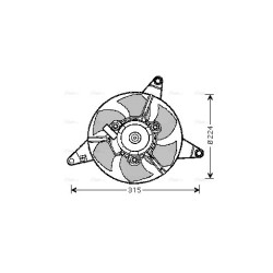 Radiator Fan AVA QUALITY COOLING FT7550 OE Ref 46542852