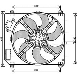 Radiator Fan AVA QUALITY COOLING FT7551 OE Ref 46476176