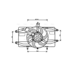 AVA Radiator Fan AVA QUALITY COOLING FT7556 OE Ref 51738718