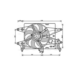 AVA Radiator Fan AVA QUALITY COOLING FT7559 OE Ref 51774951