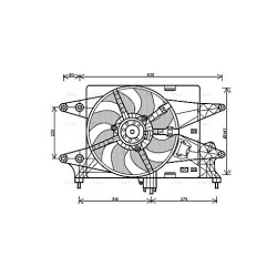 AVA Radiator Fan AVA QUALITY COOLING FT7560 OE Ref 51774951