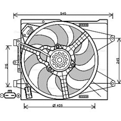 AVA Radiator Fan AVA QUALITY COOLING FT7564 OE Ref 51787116