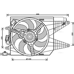 AVA Radiator Fan AVA QUALITY COOLING FT7566 OE Ref 51887783