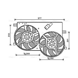 Radiator Fan AVA QUALITY COOLING FT7570 OE Ref 51718772