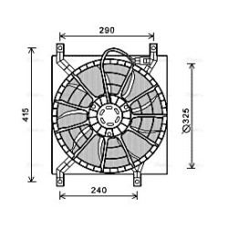 AVA Radiator Fan AVA QUALITY COOLING FT7580 OE Ref 71747123