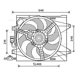 Radiator Fan AVA QUALITY COOLING FT7582 OE Ref 51887782