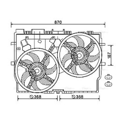 AVA Radiator Fan AVA QUALITY COOLING FT7583 OE Ref 1358009080