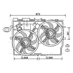 AVA Radiator Fan AVA QUALITY COOLING FT7585 OE Ref 1358010080