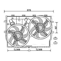 AVA Radiator Fan AVA QUALITY COOLING FT7586 OE Ref 1393263080