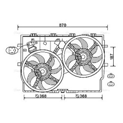 AVA Radiator Fan AVA QUALITY COOLING FT7587 OE Ref 1362918080