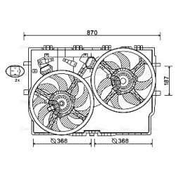 AVA Radiator Fan AVA QUALITY COOLING FT7588 OE Ref 1393264080