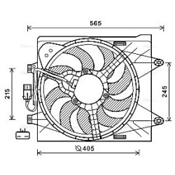 AVA Radiator Fan AVA QUALITY COOLING FT7604 OE Ref 51892710