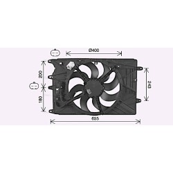 AVA Radiator Fan AVA QUALITY COOLING FT7615 OE Ref 52052600