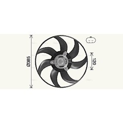 AVA Radiator Fan AVA QUALITY COOLING FT7617 OE Ref 51785219