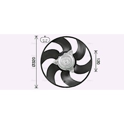 Radiator Fan AVA QUALITY COOLING FT7619 OE Ref 46764671