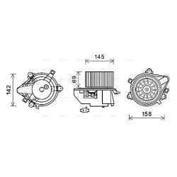 AVA Heater Blower Motor AVA QUALITY COOLING FT8419 OE Ref 77362411