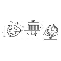 AVA Heater Blower Motor AVA QUALITY COOLING FT8427 OE Ref 46722992