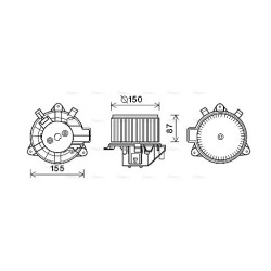 AVA Heater Blower Motor AVA QUALITY COOLING FT8429 OE Ref 46723511