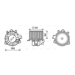 AVA Heater Blower Motor AVA QUALITY COOLING FT8439 OE Ref 71736003