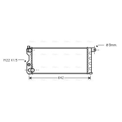 Radiator AVA QUALITY COOLING FTA2074 OE Ref 7567061