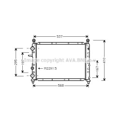 AVA Radiator AVA QUALITY COOLING FTA2094 OE Ref 7612178