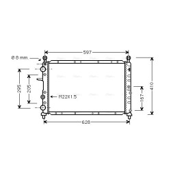AVA Radiator AVA QUALITY COOLING FTA2096 OE Ref 46421466
