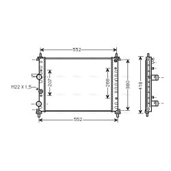 Radiator AVA QUALITY COOLING FTA2182 OE Ref 46425657