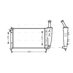 AVA Radiator AVA QUALITY COOLING FTA2218 OE Ref 46554979
