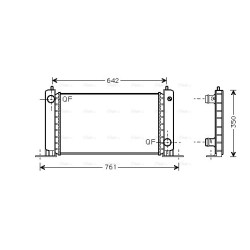 AVA Radiator AVA QUALITY COOLING FTA2243 OE Ref 51735217