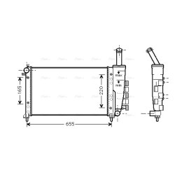 AVA Radiator AVA QUALITY COOLING FTA2275 OE Ref 46827081