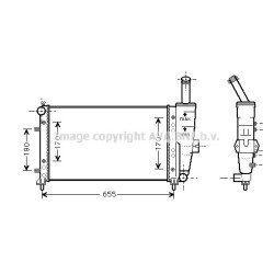 AVA Radiator AVA QUALITY COOLING FTA2281 OE Ref 51714679