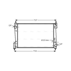 AVA Radiator AVA QUALITY COOLING FTA2311 OE Ref 55704136