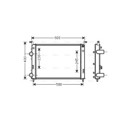 Radiator AVA QUALITY COOLING FTA2336 OE Ref 46819261