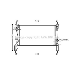 AVA Radiator AVA QUALITY COOLING FTA2380 OE Ref 1330.V0